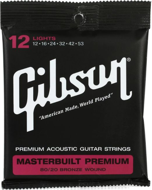 Gibson Sag-Brs12 Masterbuilt Premium 80-20 Bronze 12-53