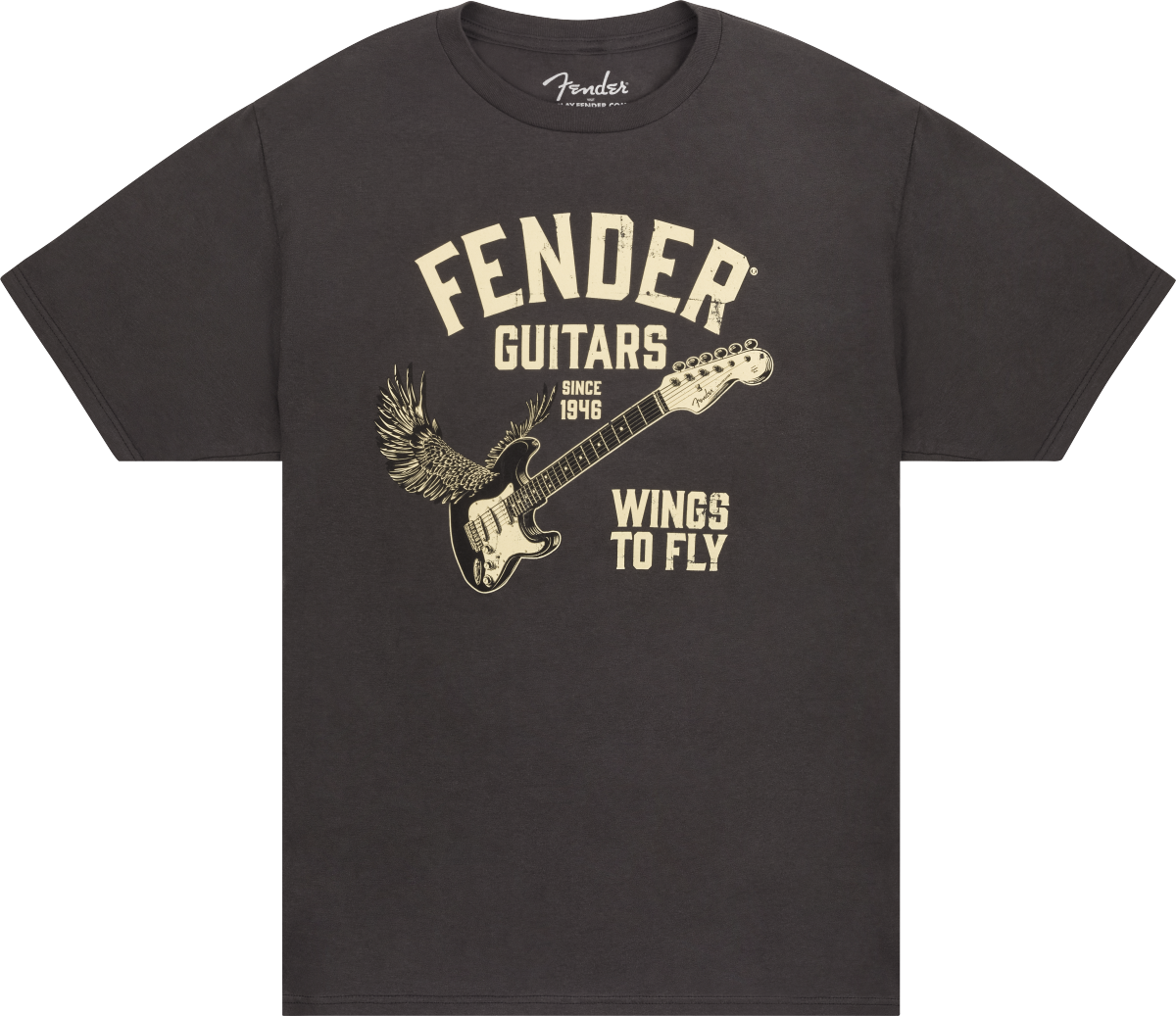 Fender Wings To Fly T-Shirt Vintage Black Large