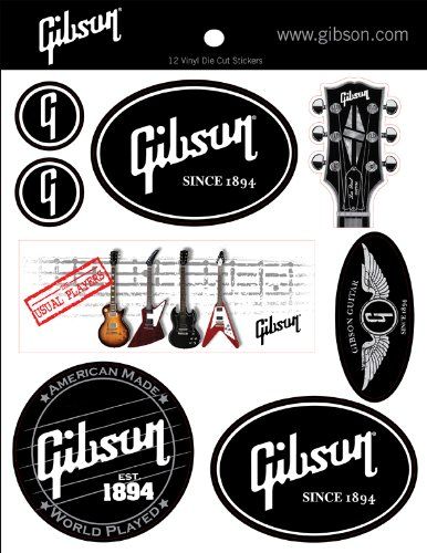 Gibson Logo Guitar G-Sticker1 Pack