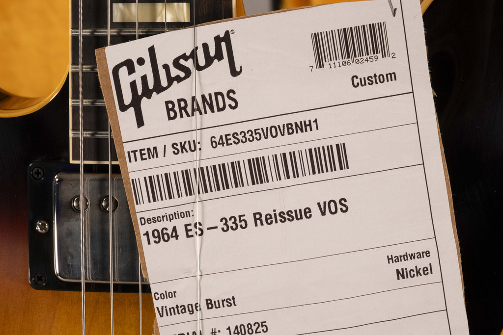 Gibson 1964 Es-335 Reissue Vintage Burst Custom Shop