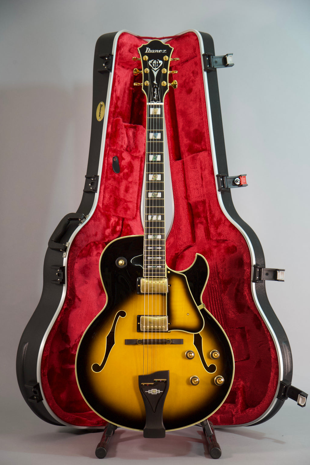 Ibanez Lgb300Vys Chitarra Semiacustica Vintage Yellow Sunburst  con Astuccio