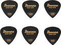Ibanez Set 6 Black Sand Grip Picks 0.8mm Thick