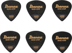 Ibanez Set 6 Black Sand Grip Picks 0.8mm Thick