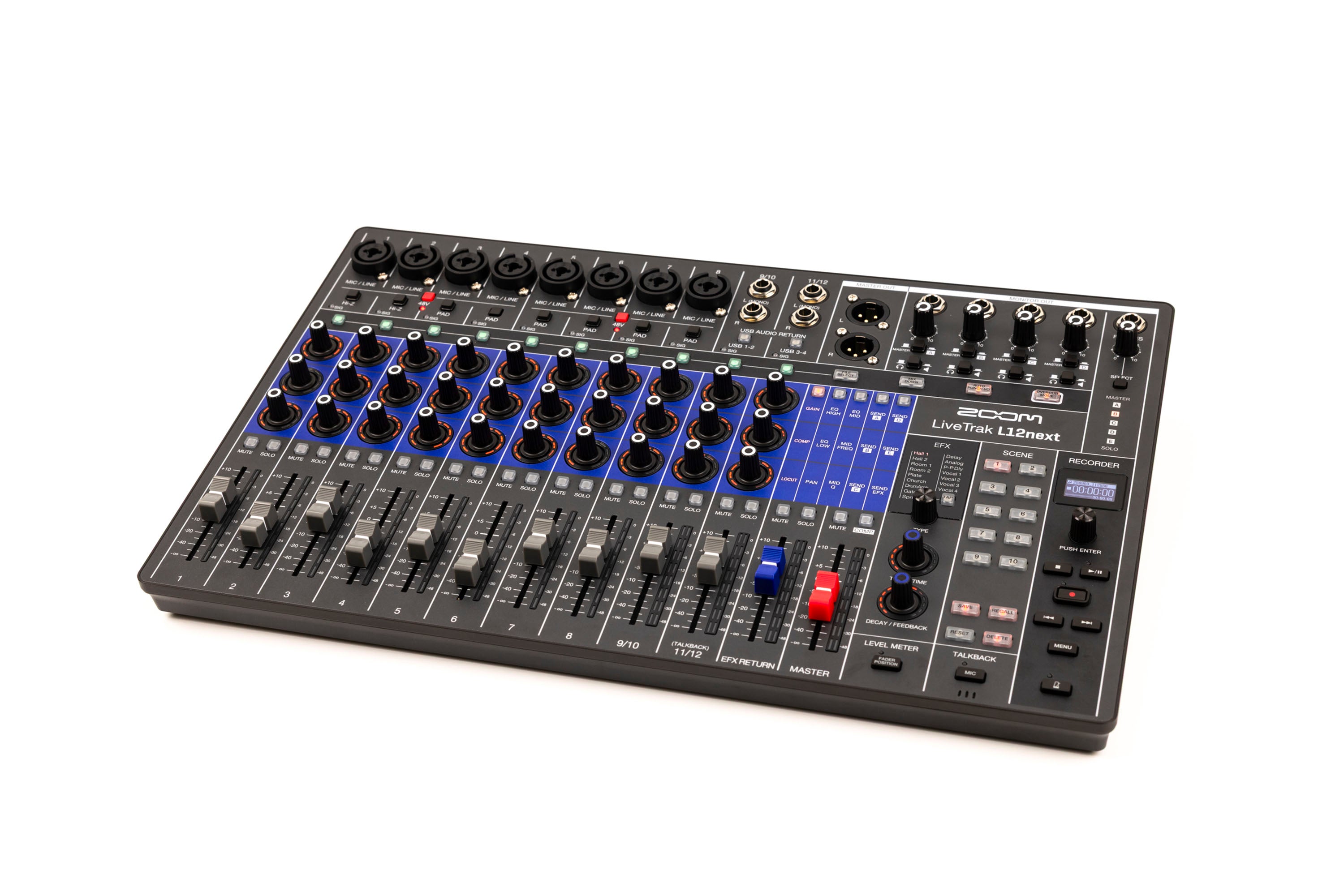 Zoom L12next - Mixer digitale 12 canali, recorder, interfaccia audio e superficie di controllo