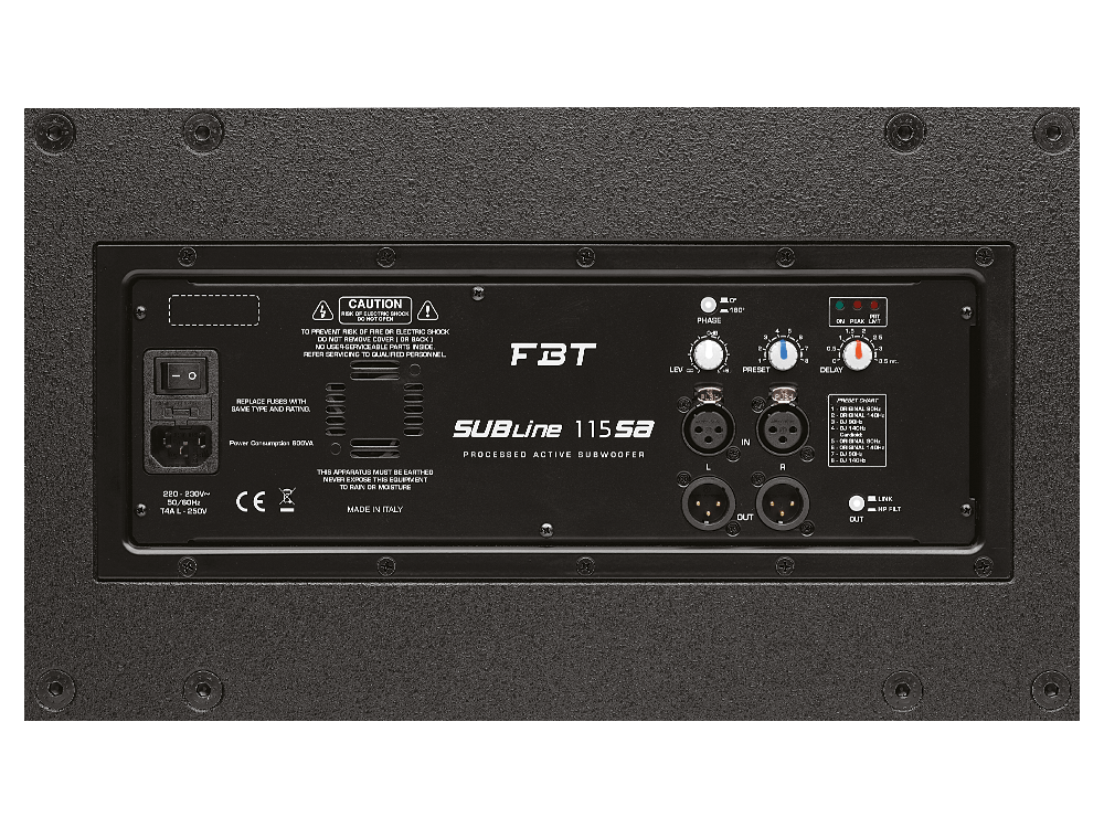Fbt Subwoofer Aplificato Subline 115Sa Cono da 15