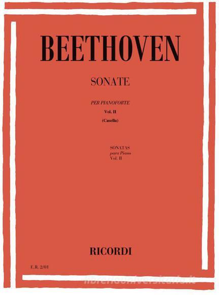 Ricordi Beethoven Sonata Op. 31 n. 2 per Pianoforte (Casella)