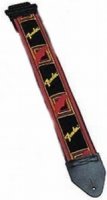 Fender Tracolla 2' Monogrammed Black Yellow Red
