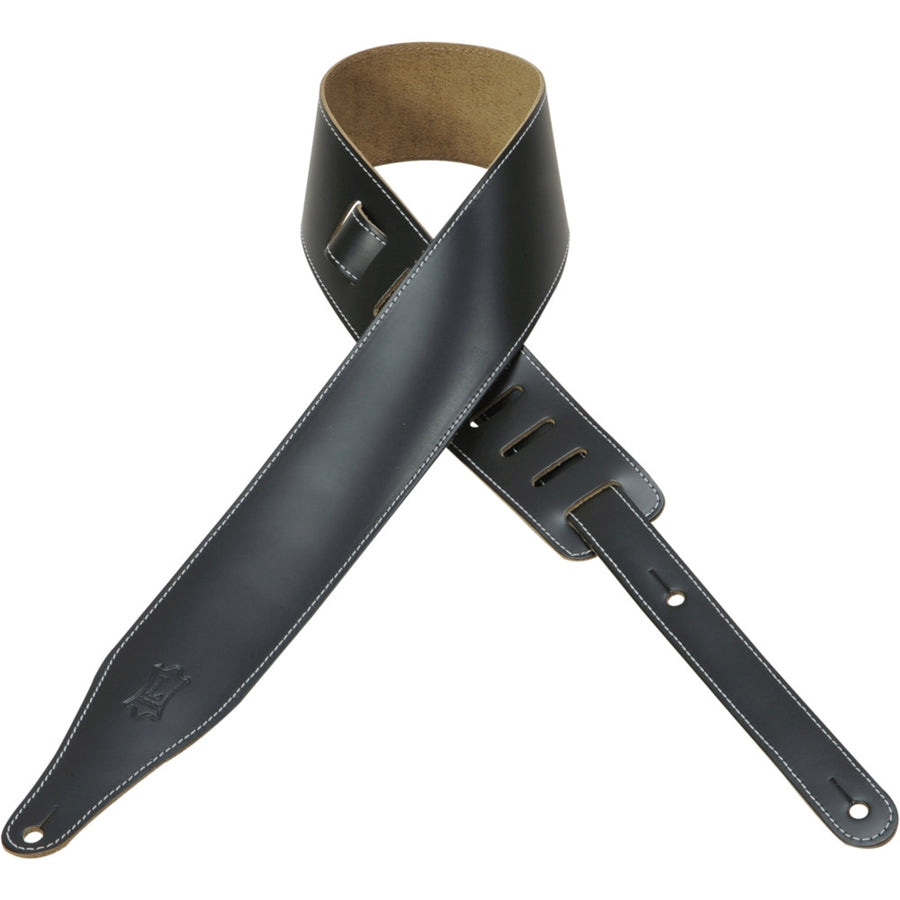 Levy's DM17-BLK Tracolla in pelle pieno fiore Black 2 1/2"