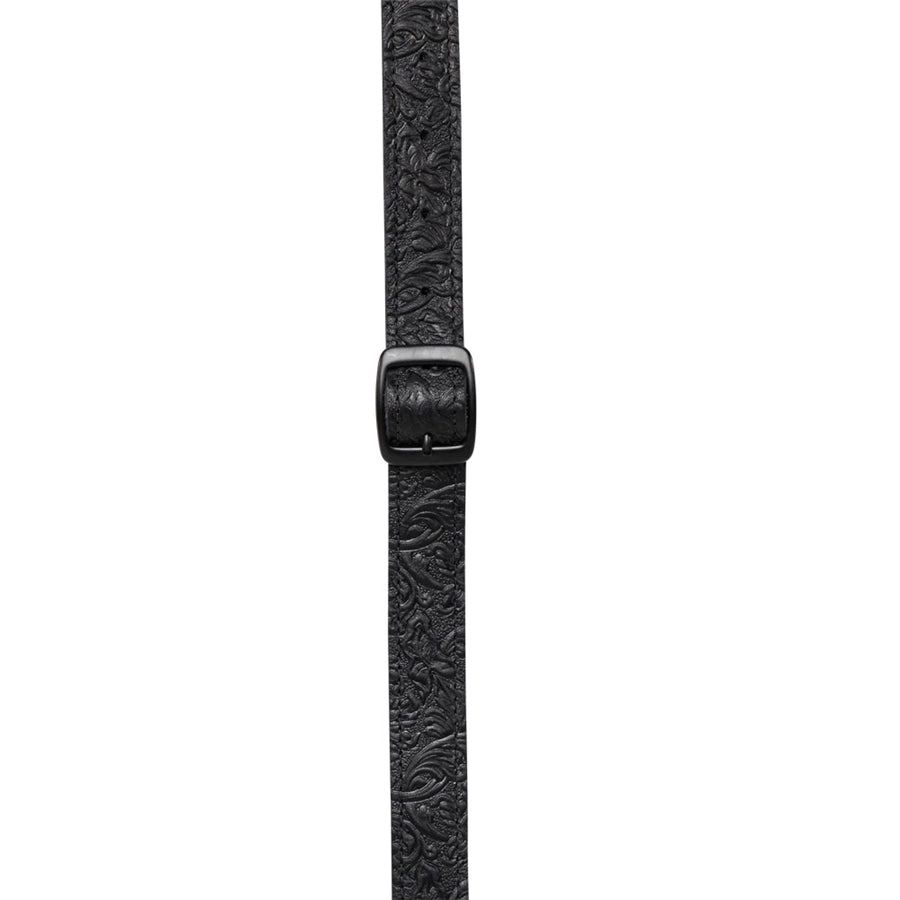 Levy's M11BGVDX-BLK Tracolla in pelle goffrata e retro in pecora Black 2"