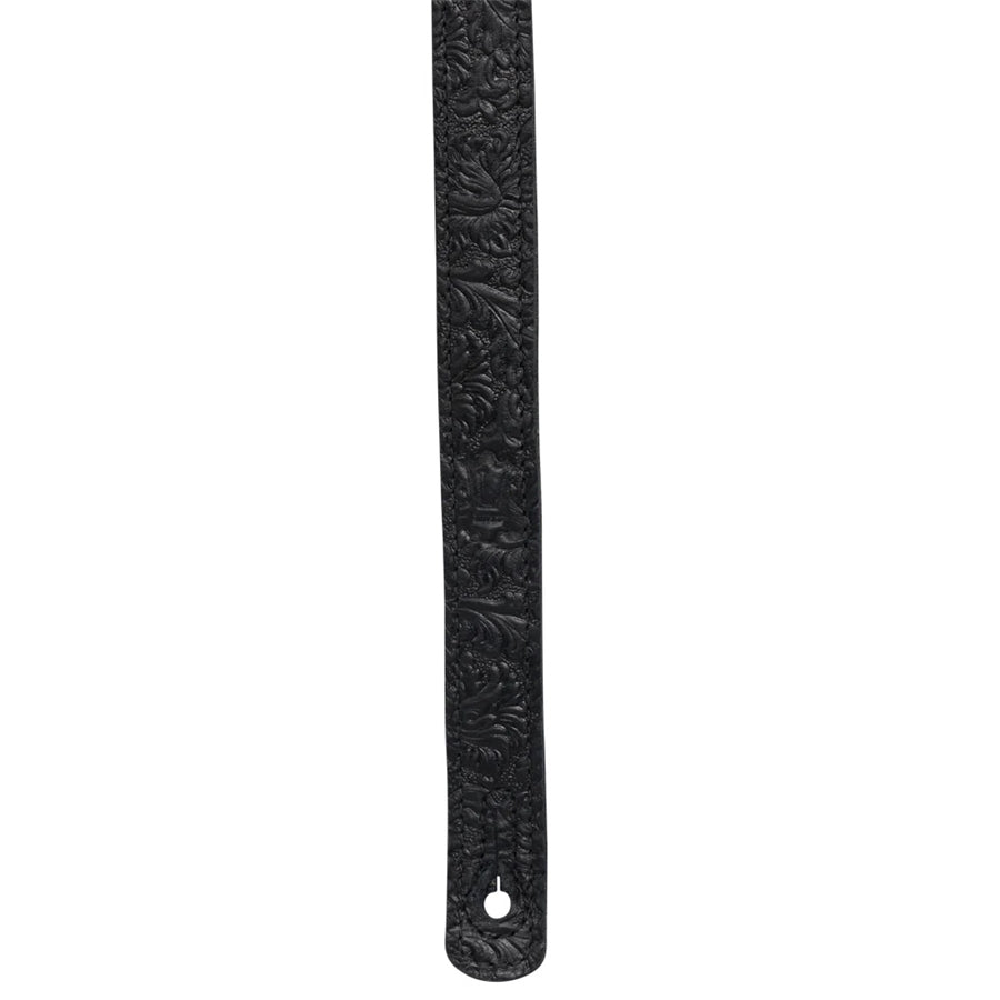 Levy's M11BGVDX-BLK Tracolla in pelle goffrata e retro in pecora Black 2"