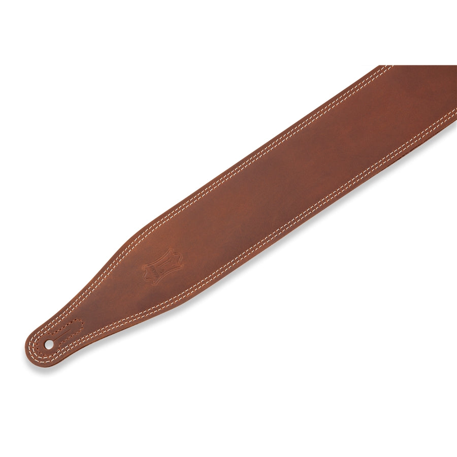 Levy's M17BDS-BRN Tracolla in pelle con doppia cucitura Brown 2 1/2"
