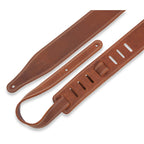 Levy's M17BDS-BRN Tracolla in pelle con doppia cucitura Brown 2 1/2"