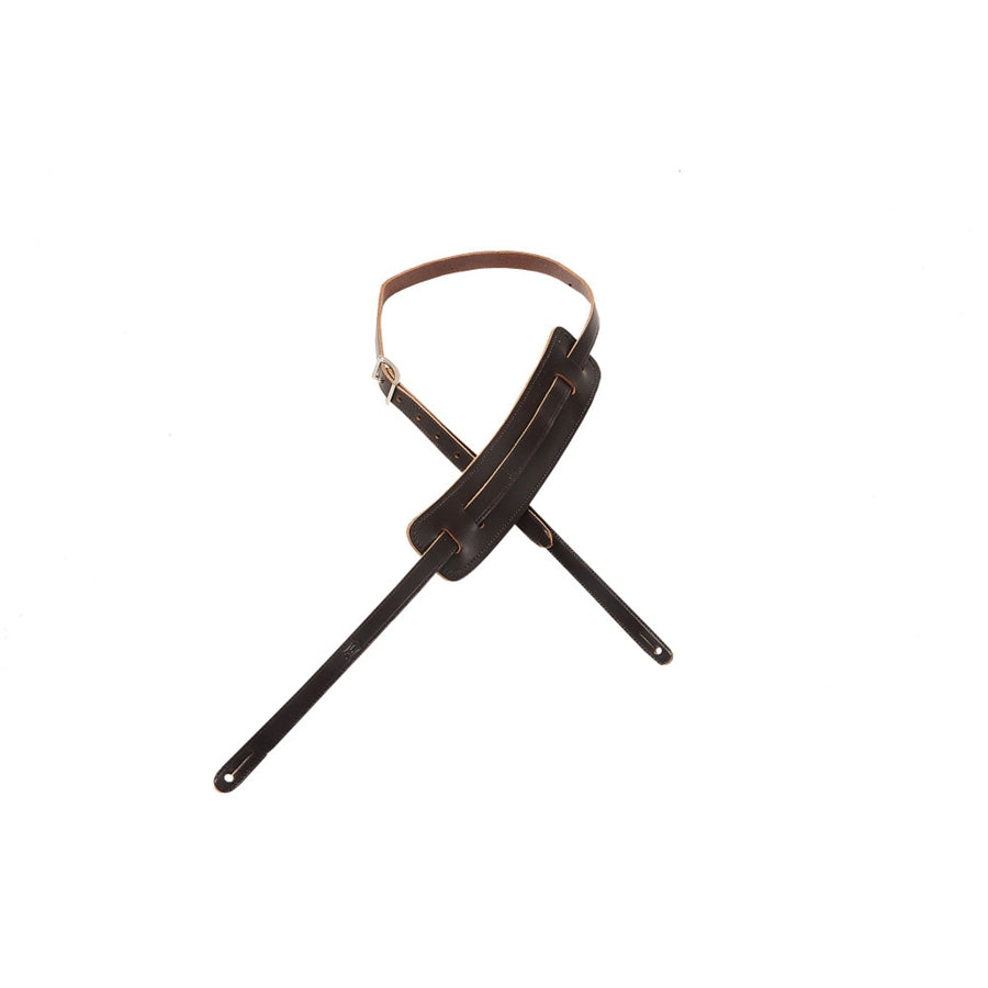 Levy's M25-DBR Tracolla Vintage-Style in pelle conciata al vegetale Dark Brown 5/8"