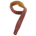 Levy's M26GF-BRG Padded Leather Guitar Strap with Suede Backing Burgundy 2 1/2"