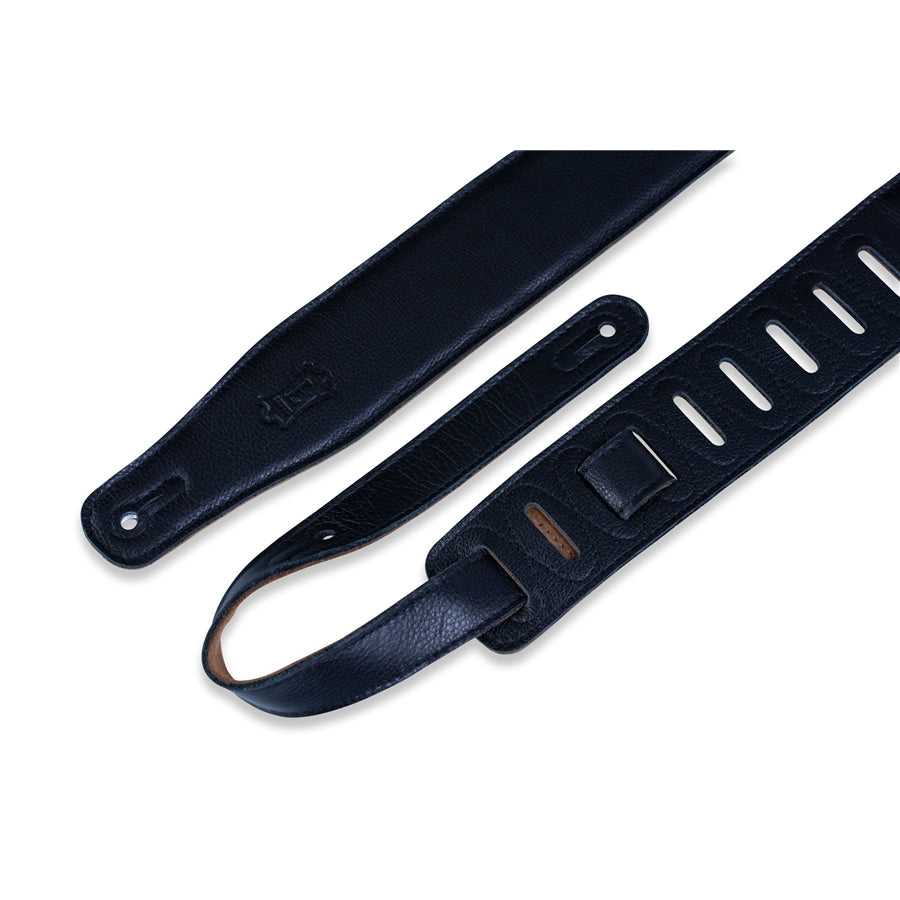 Levy's M26GF-XL-BLK Padded Leather Guitar Strap XL Black 2 1/2"