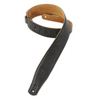 Levy's M26GF-XL-BLK Padded Leather Guitar Strap XL Black 2 1/2"