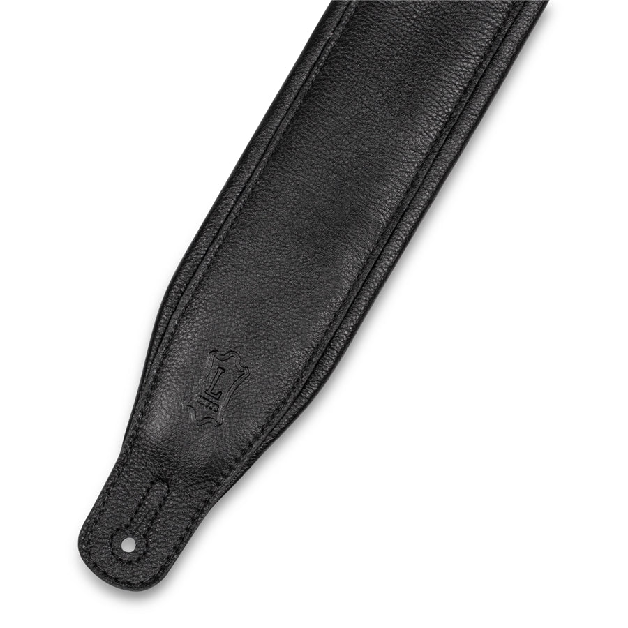 Levy's M26GP-BLK-BLK Tracolla in pelle Black con retro Black 3 1/4"
