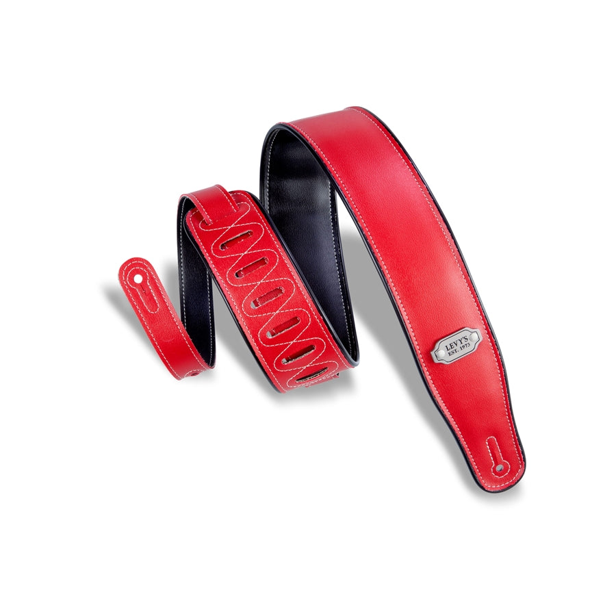 Levy's M26VP-RED_BLK Tracolla in vinile reversibile Red e Black 2 3/4"