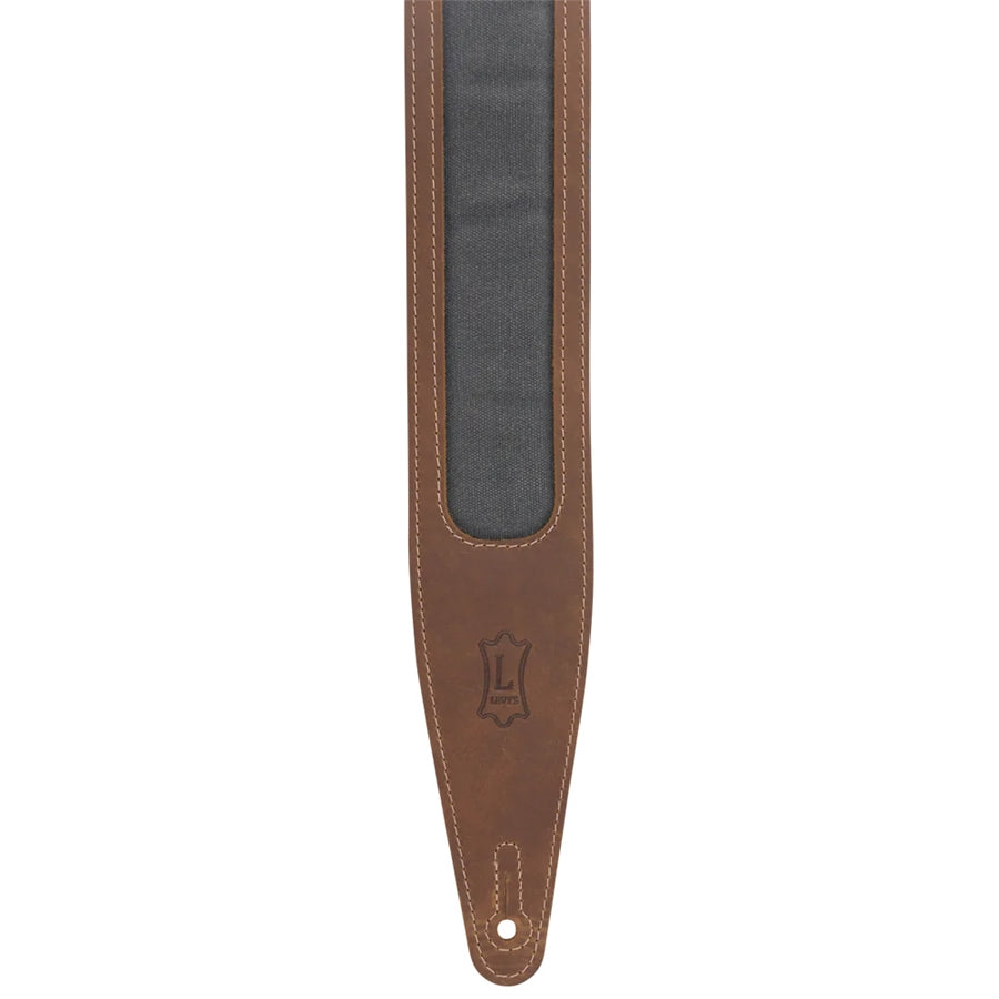 Levy's M317TRI-BRN-GRY Tracolla in pelle Crazy Horse Brown Grey 2 1/2"