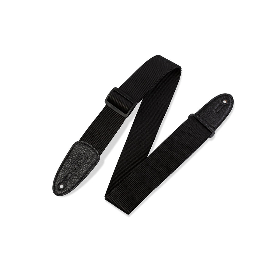 Levy's M8-BLK Tracolla in poliestere pesante Black 2"