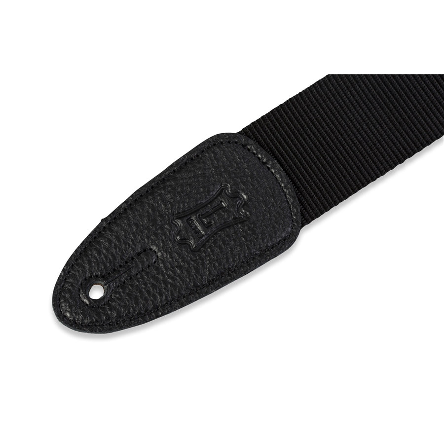 Levy's M8-BLK Heavy-Duty Polyester Black 2" Guitar Strap