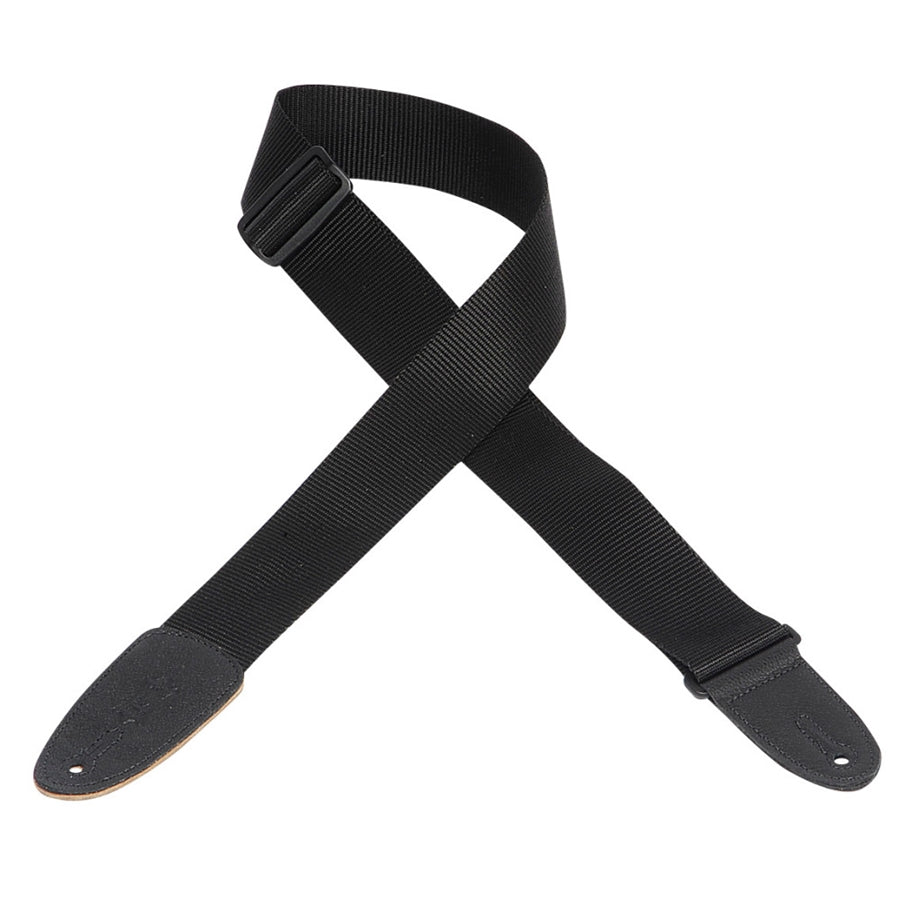 Levy's M8-BLK Heavy-Duty Polyester Black 2" Guitar Strap