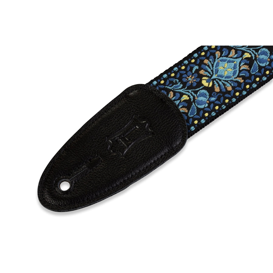 Levy's M8HT-04 Tracolla in tessuto Floral Blue and Yellow 2"
