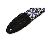 Levy's M8HT-10 Tracolla in tessuto Floral Blue and White 2"