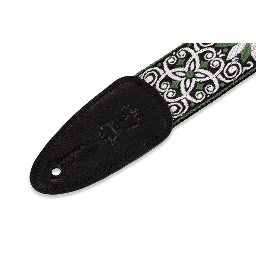 Levy's M8HT-11 Tracolla in tessuto Floral Green and White 2"