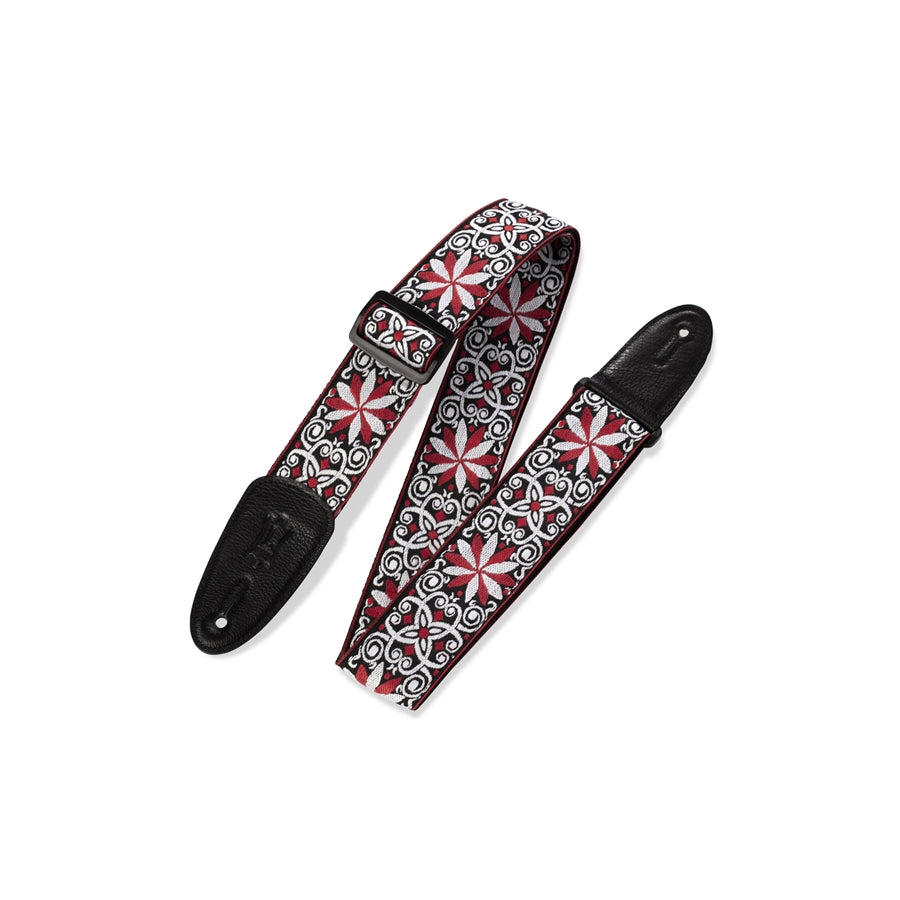 Levy's M8HT-12 Tracolla in tessuto Floral Red and White 2"