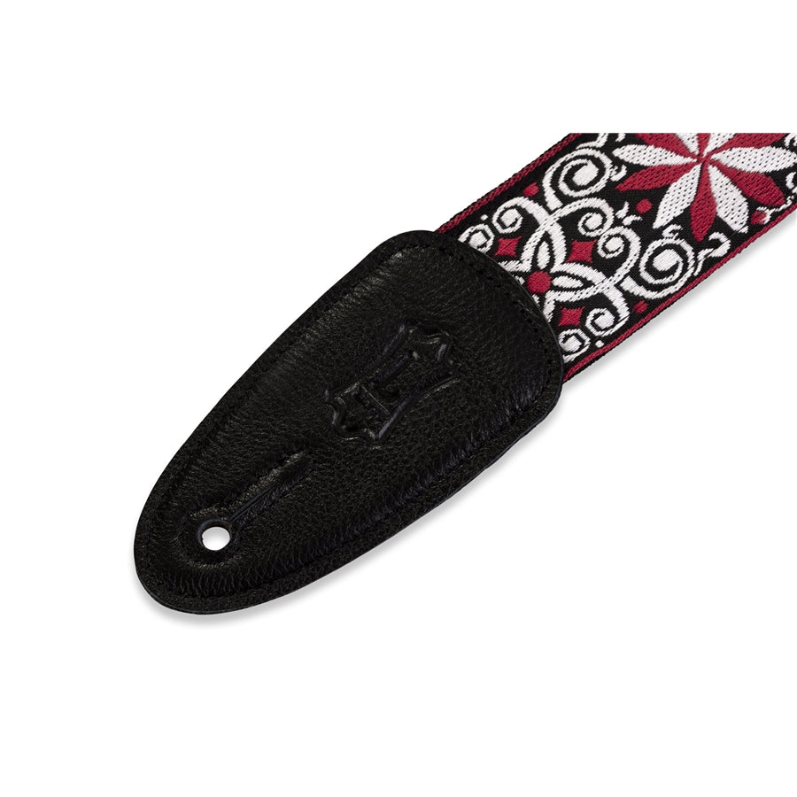 Levy's M8HT-12 Tracolla in tessuto Floral Red and White 2"