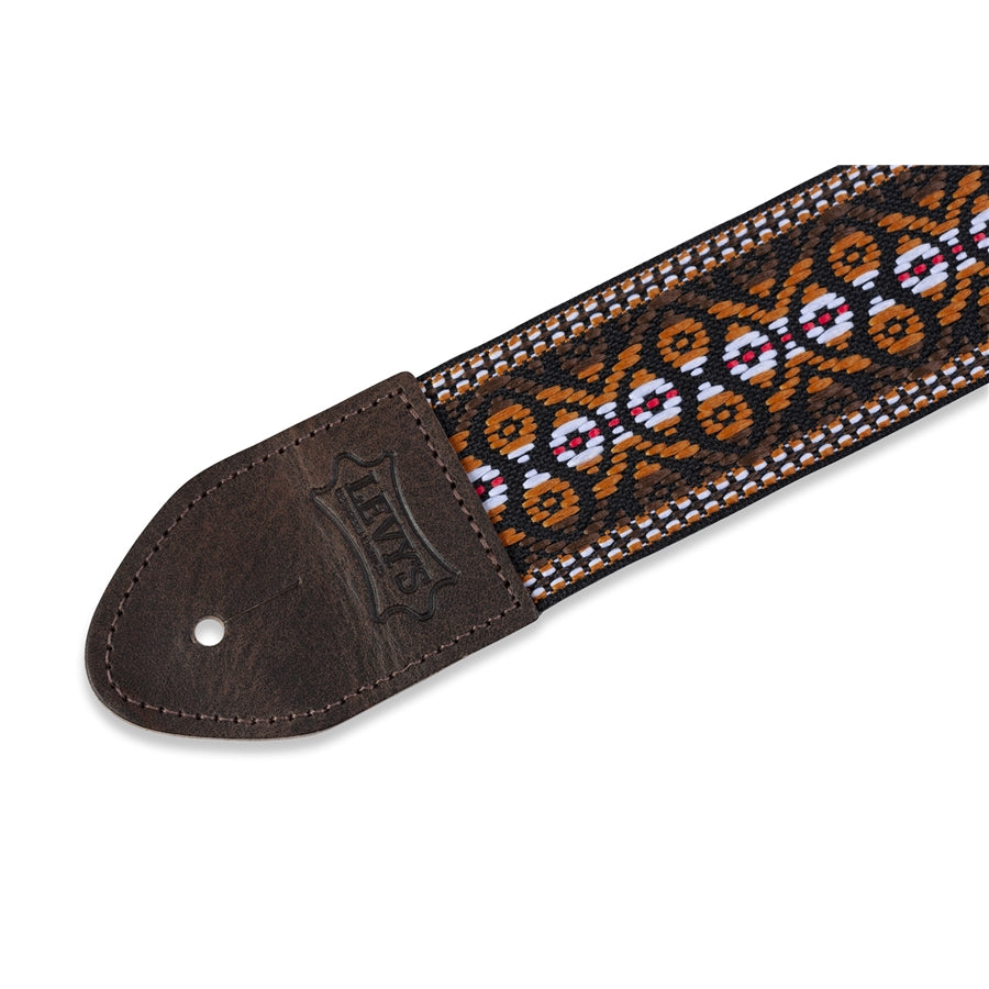 Levy's M8HTV-20 2" Orange & Brown Jacquard Strap