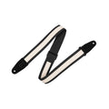 Levy's MC2CG-BLK-CRM Tracolla in cotone Black con strip in pelle Cream 2"