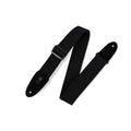 Levy's MC8-BLK Tracolla in cotone con terminali in pelle scamosciata Black 2"