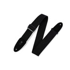 Levy's MC8-BLK Tracolla in cotone con terminali in pelle scamosciata Black 2"