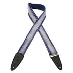 Levy's MC8DS-BLU Tracolla in cotone distressed Blu 2"