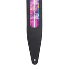 Levy's MG317Z-BLK Tracolla in pelle con stampa Cosmic Window Cut Out Black 2 1/2"