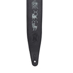 Levy's MG317ZE-BLK Tracolla in pelle ricamata Zodiac Signs Black 2 1/2"