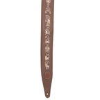 Levy's MG317ZE-BRN Tracolla in pelle ricamata Zodiac Signs Brown 2 1/2"