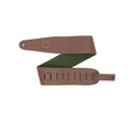 Levy's MGS44ST3-BRN-GRN Tracolla in pelle con retro in pelle scamosciata Brown & Green 3"