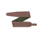 Levy's MGS44ST3-BRN-GRN Tracolla in pelle con retro in pelle scamosciata Brown & Green 3"