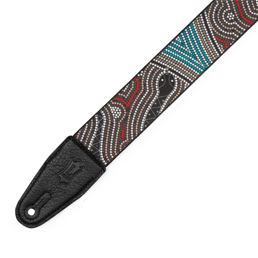 Levy's MP2DU-001 Down Under Series Bird and Snake 2" Polyester Strap