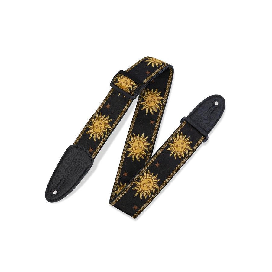 Levy's MPJG-SUN-BLK Tracolla in tessuto Sun Motif Black 2"