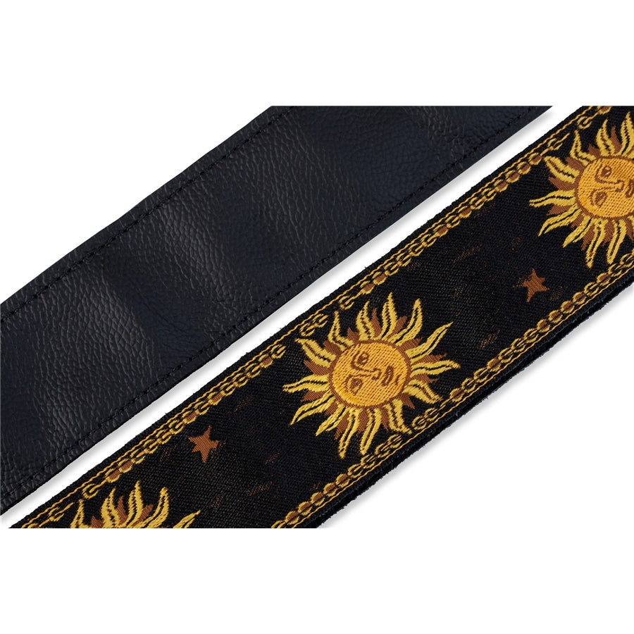 Levy's MPJG-SUN-BLK Tracolla in tessuto Sun Motif Black 2"