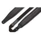 Levy's MRHGP-BLK Tracolla in pelle Right Height Black on Black 3 1/2"