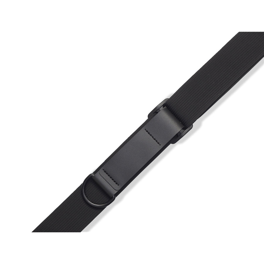Levy's MRHGP-BLK Tracolla in pelle Right Height Black on Black 3 1/2"