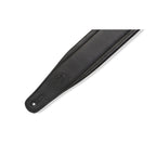 Levy's MRHGP-BLK Tracolla in pelle Right Height Black on Black 3 1/2"