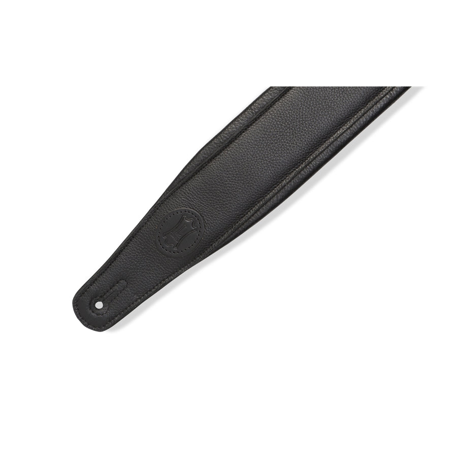 Levy's MRHGP-BLK Tracolla in pelle Right Height Black on Black 3 1/2"