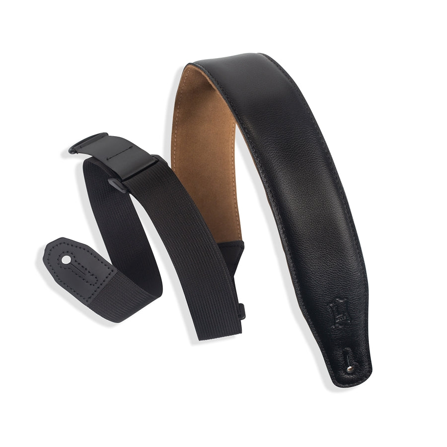 Levy's MRHGS-BLK Tracolla in pelle Right Height Black 2 1/2"