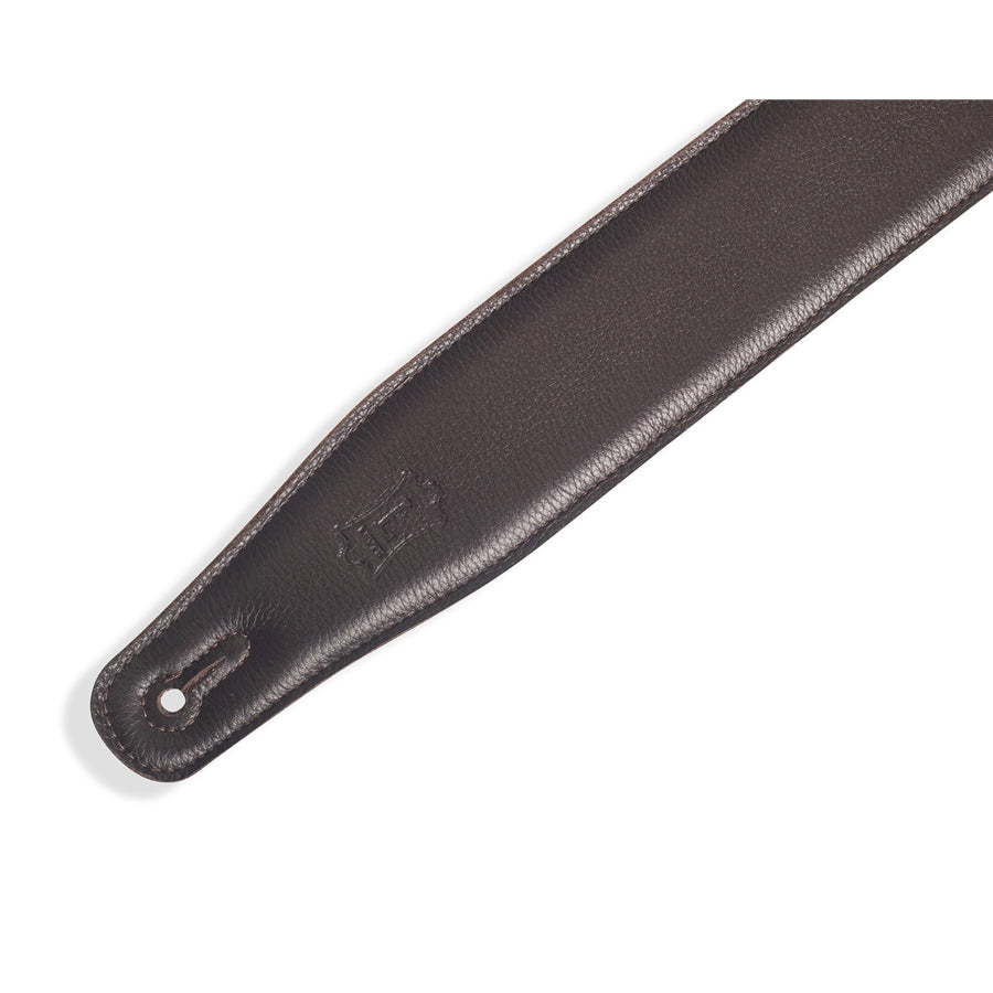 Levy's MRHGS-DBR Tracolla in pelle Right Height Dark Brown 2 1/2"